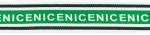 Ripsband NICE - unelastisch 3 cm - schwarz/weiß/grün